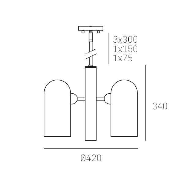 Lampa wisząca SEOUL P05759BK Żyrand (3)