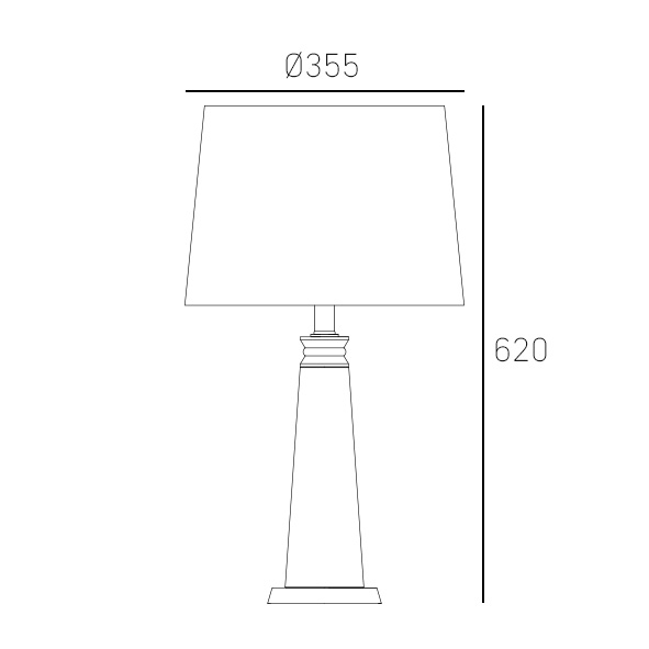Lampka noc stołowa CHARLOTTE T01332WH Chrom 62 cm (3)